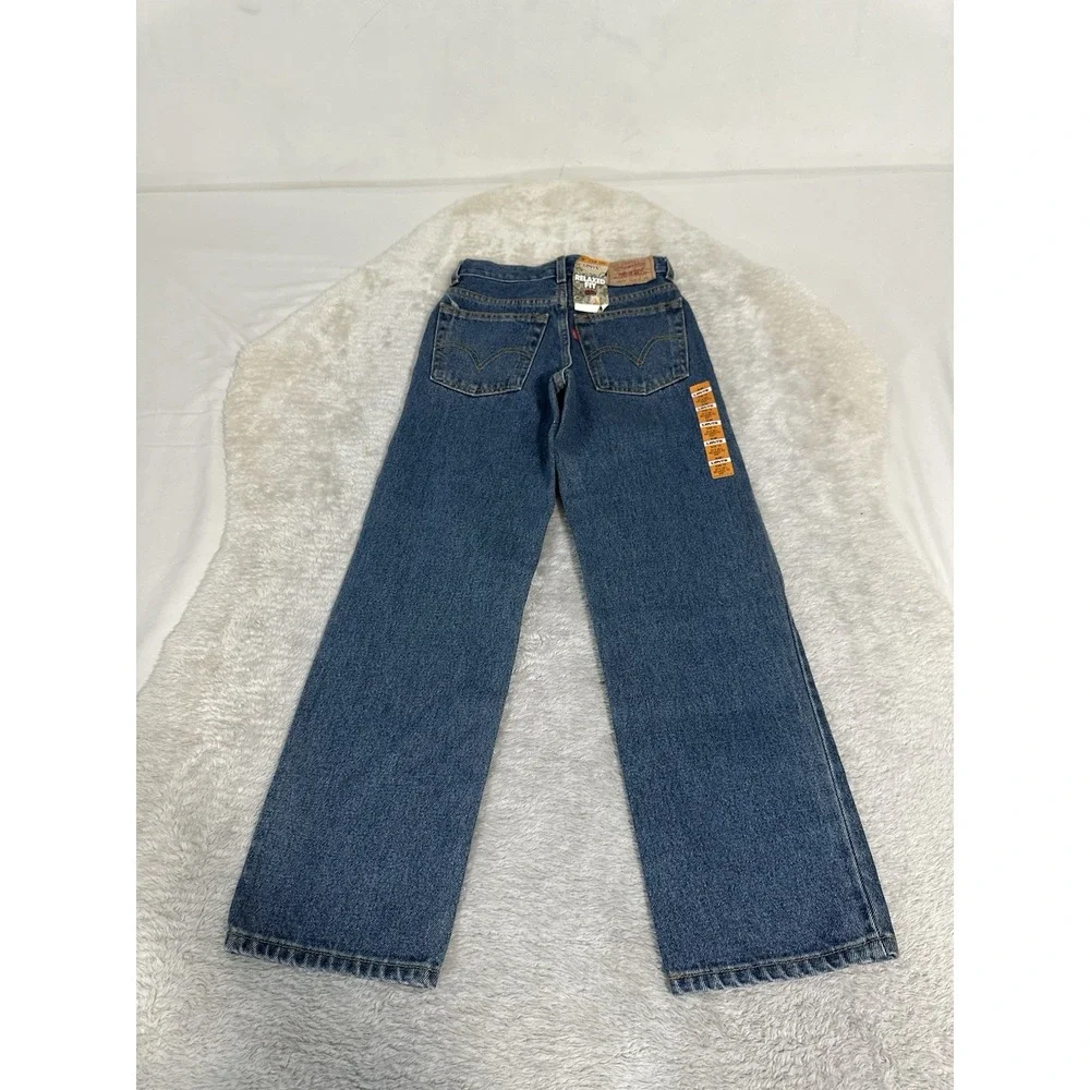 NWT Boy's Levi's 550 12 Slim Relaxed Fit Blue Denim Jeans Pockets Cotton 24x26.5
